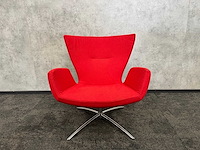 Amerland - draaibare wachtkamerstoel - warm rood - afbeelding 1 van  7