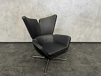 Amerland - lederen draaibare design fauteuil - afbeelding 6 van  8