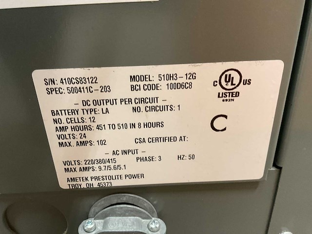 Ametec ac1000 510h3-12g acculader - afbeelding 2 van  6