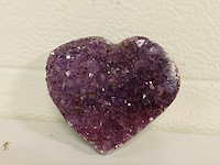 Amethist hart met chalcedoon rand - afbeelding 2 van  4