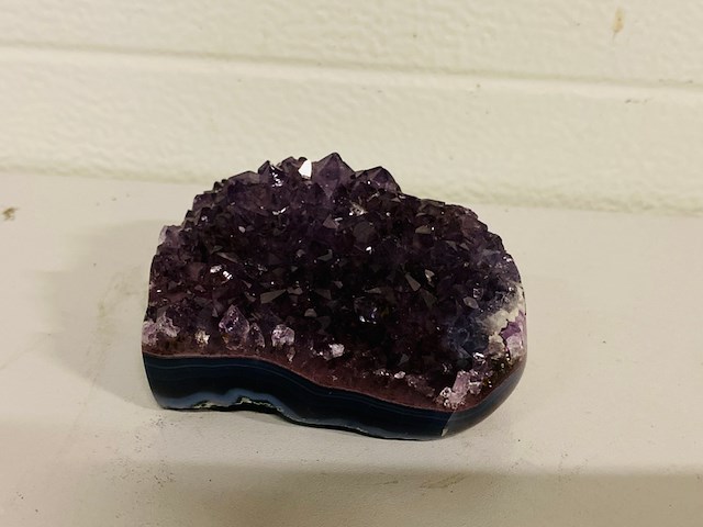 Amethist hart met chalcedoon rand - afbeelding 3 van  4