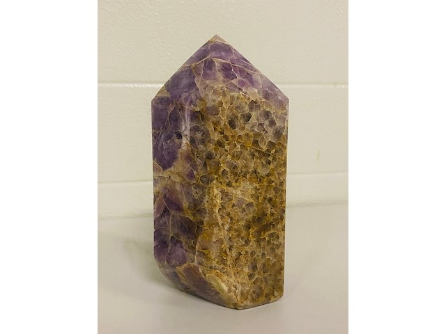 Amethist obelisk 6 -zijdig - afbeelding 3 van  6