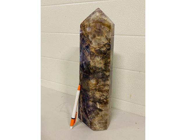 Amethist obelisk xxl - afbeelding 2 van  5