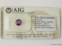 Amethyst 1.59ct aig certified - afbeelding 1 van  4