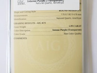 Amethyst 1.59ct aig certified - afbeelding 3 van  4