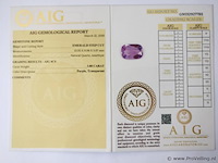 Amethyst 3.88ct aig certified - afbeelding 4 van  4