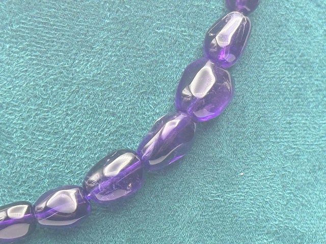 Amethyst zilveren collier - afbeelding 2 van  5