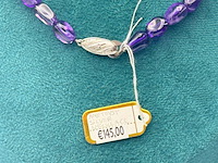 Amethyst zilveren collier - afbeelding 3 van  5