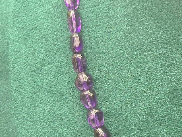 Amethyst zilveren collier - afbeelding 4 van  5