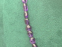 Amethyst zilveren collier - afbeelding 4 van  5