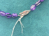 Amethyst zilveren collier - afbeelding 5 van  5