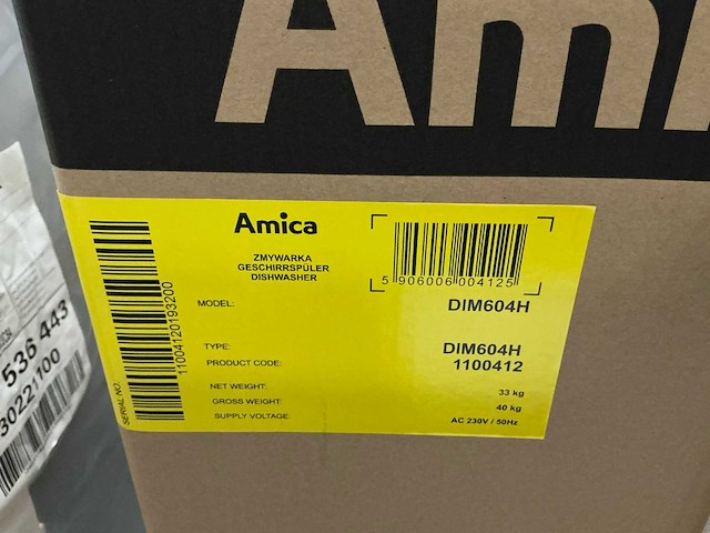 Amica dim604h vaatwasser - afbeelding 2 van  3