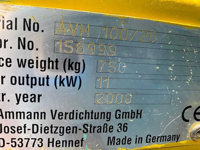 Ammann avh 100-20 trilplaat - afbeelding 9 van  9