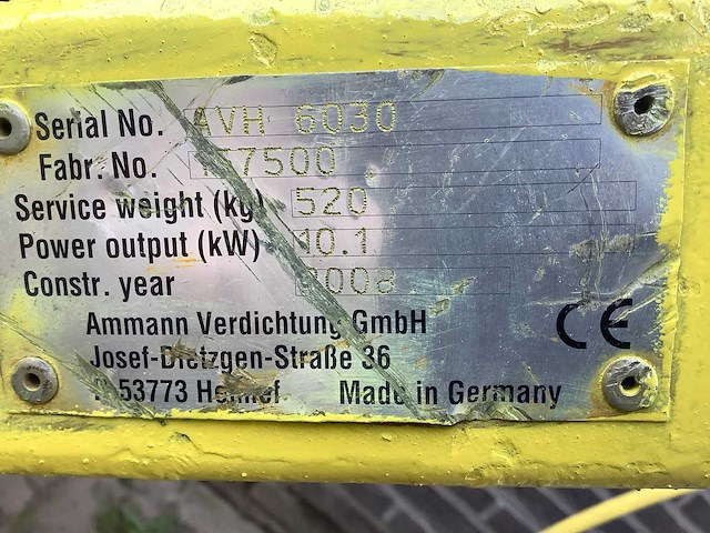 Ammann avh 6030 trilplaat - afbeelding 4 van  4