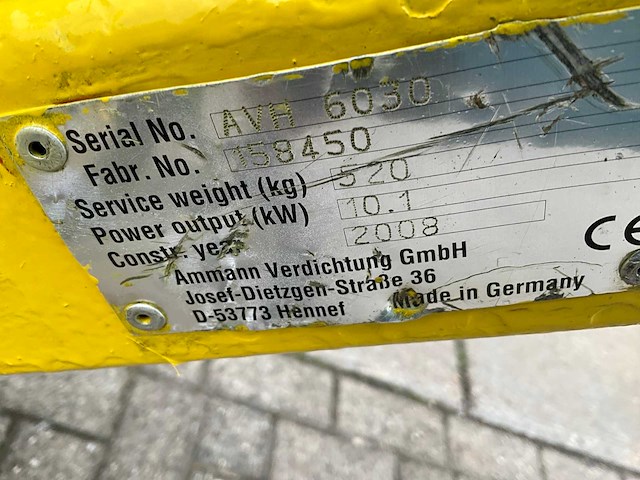 Ammann avh 6030 trilplaat - afbeelding 9 van  9