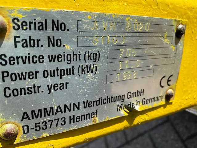 Ammann avh 8020 trilplaat - afbeelding 3 van  3