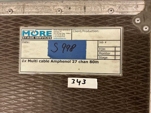 Amphenol 27pairs multikabel op haspel - afbeelding 5 van  6