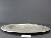 Amsing groningen grote antieke tinnen schotel - afbeelding 2 van  5