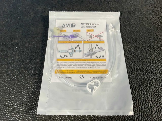 Amt - gastric extension set bolus,straight angle(ds/10) - afbeelding 1 van  4