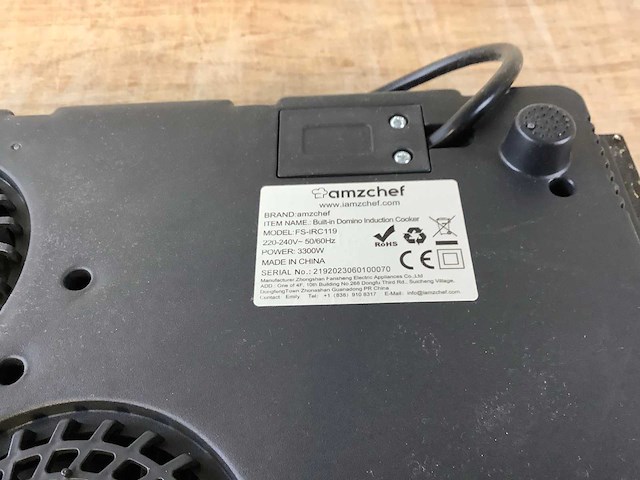 Amzchef fs-irc119 inductieplaat - afbeelding 3 van  6