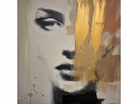 Ana nunez - acryl/mixed media op doek - 60 x 60