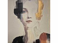 Ana nunez - acryl/mixed media op doek - 60 x 60