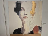 Ana nunez - acryl/mixed media op doek - 60 x 60 - afbeelding 2 van  4