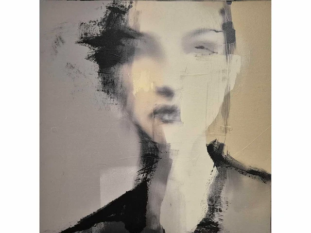 Ana nunez - acryl/mixed media op doek - 60 x 60 - afbeelding 1 van  4