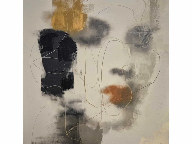 Ana nunez - acryl/mixed media op doek - 60 x 60 - afbeelding 1 van  4