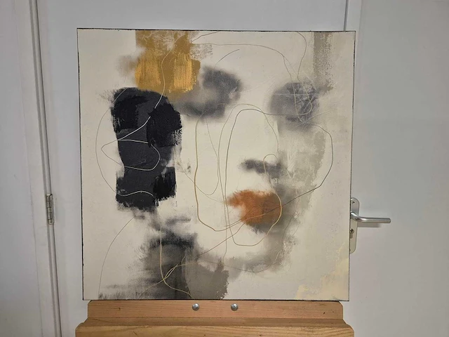 Ana nunez - acryl/mixed media op doek - 60 x 60 - afbeelding 2 van  4