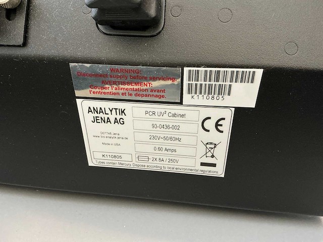 Analytikjena pcr uv2-kast - afbeelding 8 van  8