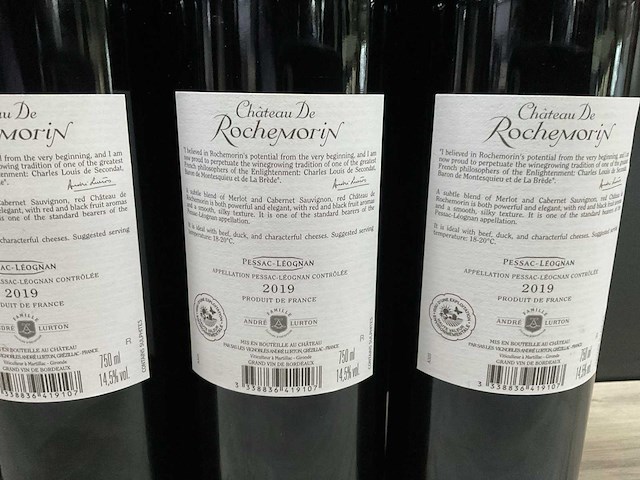 André lurton château de rochemorin, pessac-léognan 2019 (4x) - afbeelding 3 van  3
