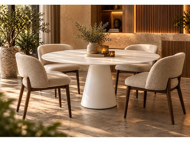 Andreu world - me5080 - ronde kunststof tafel - afbeelding 1 van  6