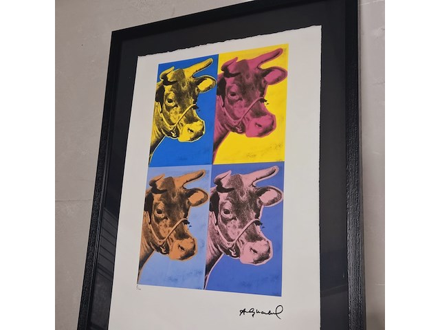 Andy warhol lithograaf - ''cows i-iv'' - afbeelding 1 van  6
