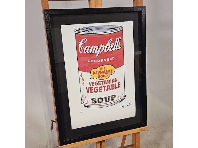 Andy warhol lithograaf ''campbell's vegetarian'' - limited edition 23/125 - afbeelding 1 van  7