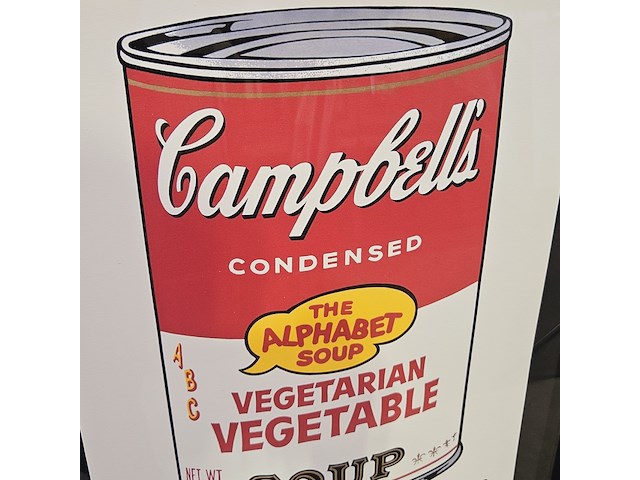 Andy warhol lithograaf ''campbell's vegetarian'' - limited edition 23/125 - afbeelding 2 van  7