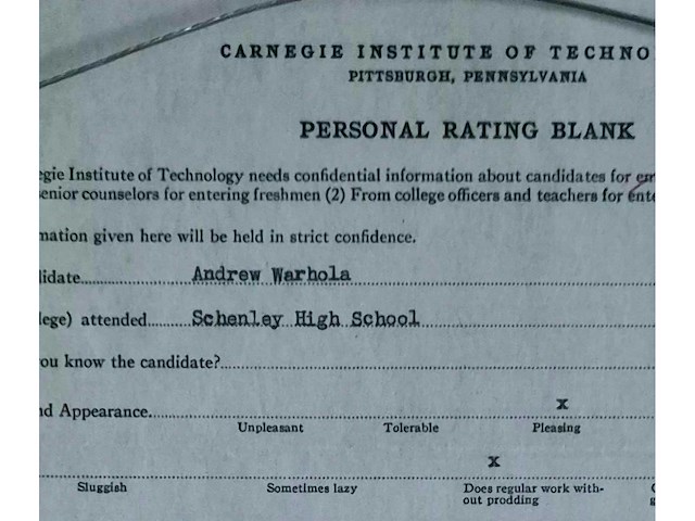 Andy warhol ‘schoolrapport’ - afbeelding 4 van  5