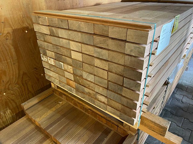 Angelim pedra balken geschaafd 2500x100x50mm (81x) - afbeelding 3 van  3