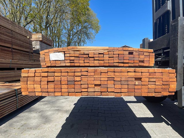 Angelim pedra latten geschaafd 1250-1550x40x21mm (102x) - afbeelding 2 van  3