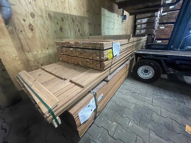 Angelim pedra latten geschaafd 4300-6100x45x20mm (340x) - afbeelding 2 van  3