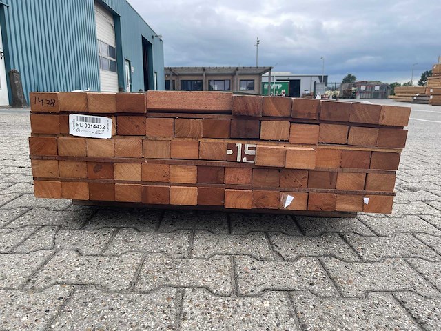 Angelim pedra onderliggers geschaafd 1000x68x45mm (62x) - afbeelding 2 van  3