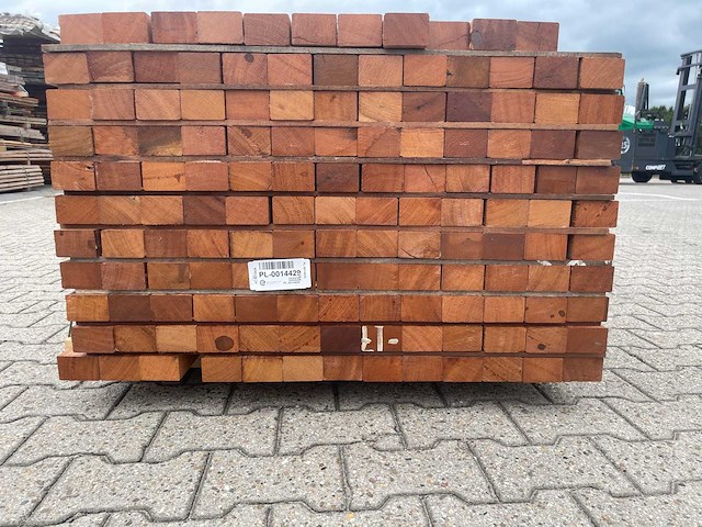 Angelim pedra onderliggers geschaafd 1500x68x45mm (141x) - afbeelding 3 van  4