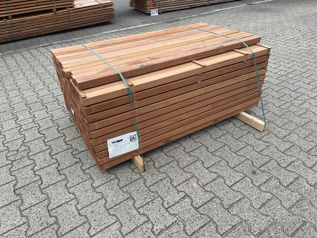 Angelim pedra onderliggers geschaafd 1500x68x45mm (141x) - afbeelding 4 van  4
