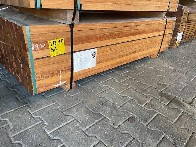Angelim pedra onderliggers geschaafd 1900x68x45mm (126x) - afbeelding 4 van  4