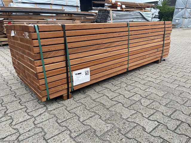 Angelim pedra onderliggers geschaafd 2500x68x45mm (156x) - afbeelding 2 van  4