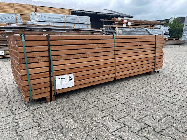 Angelim pedra onderliggers geschaafd 2500x68x45mm (65x) - afbeelding 2 van  4