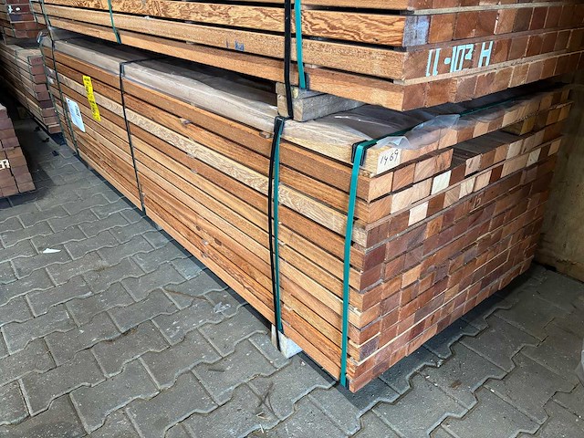 Angelim pedra onderliggers geschaafd 2500x68x45mm (86x) - afbeelding 2 van  2
