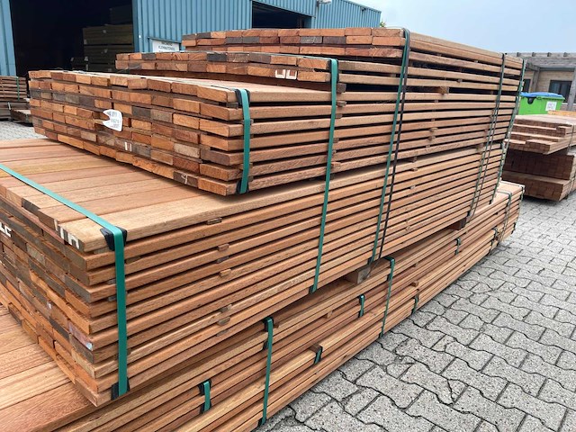 Angelim pedra planken geschaafd 1250-2150x90x21mm (253x) - afbeelding 2 van  3