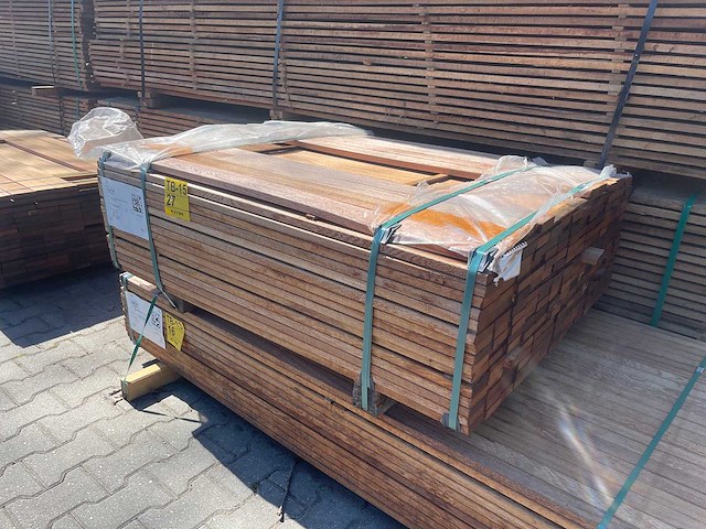 Angelim pedra planken geschaafd 1250x70x21mm (220x) - afbeelding 2 van  3