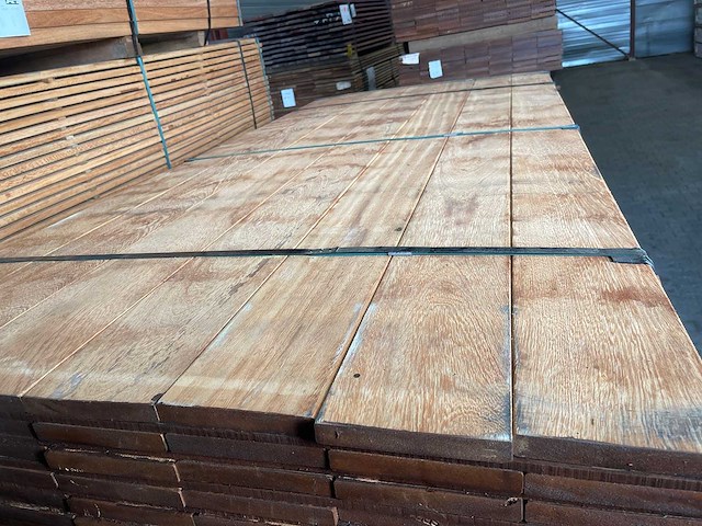 Angelim pedra planken geschaafd 1900x145x21mm (147x) - afbeelding 1 van  4